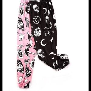 Pink Punk goth skull sweatpants